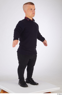  Jerome black jeans black oxford shoes blue sweatshirt casual dressed standing whole body 0016.jpg